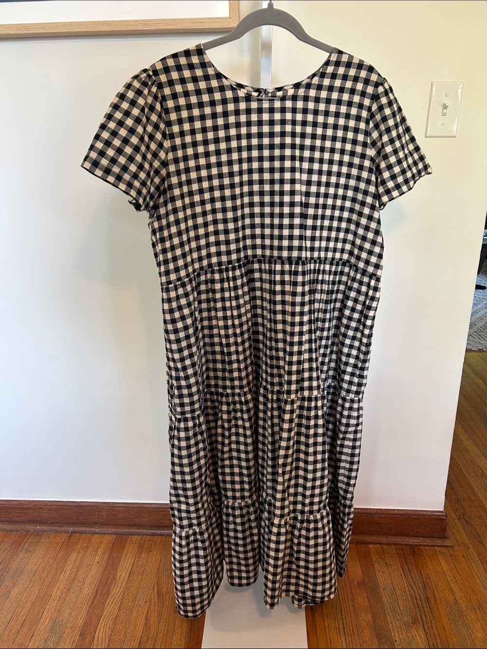 Black gingham dress